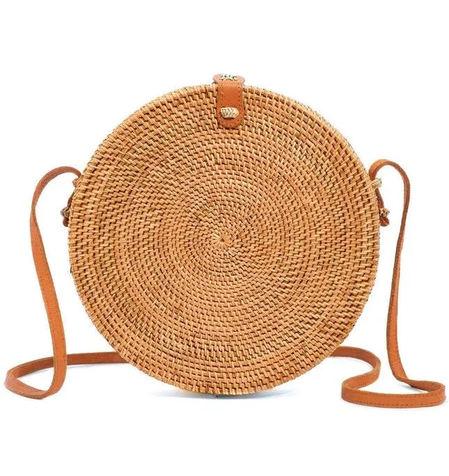 bag Amerii Round Straw Crossbody Bag amerii $49