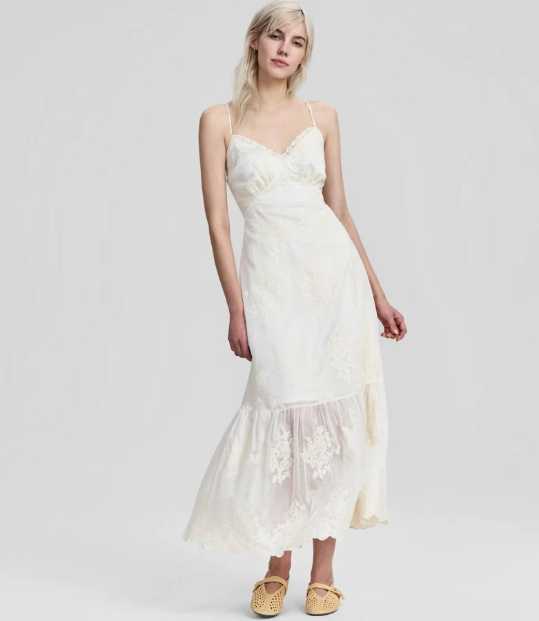 dress and Now This Women's Embroidered Ruffle-Tiered Maxi Dress Macy's $41.7