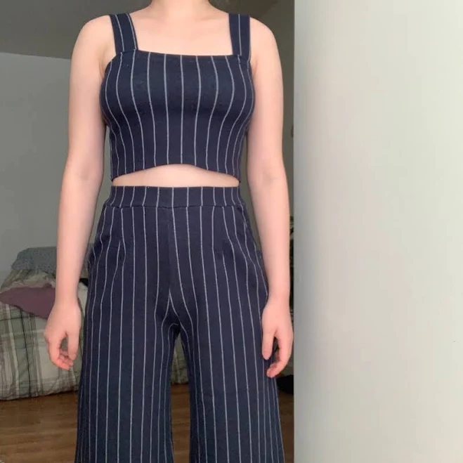 matching set Angelinaliao's Closet Matching Crop Top and Wide Leg Pant Set Poshmark $30