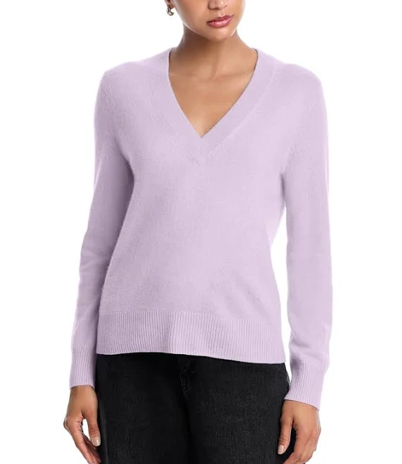 top AQUA Women's Cashmere V-Neck Sweater Bloomingdale's $59.99