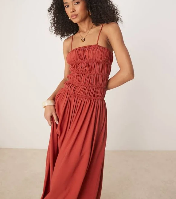 dress ASOS Design Linen Blend Shirred Maxi Dress ASOS $29.99