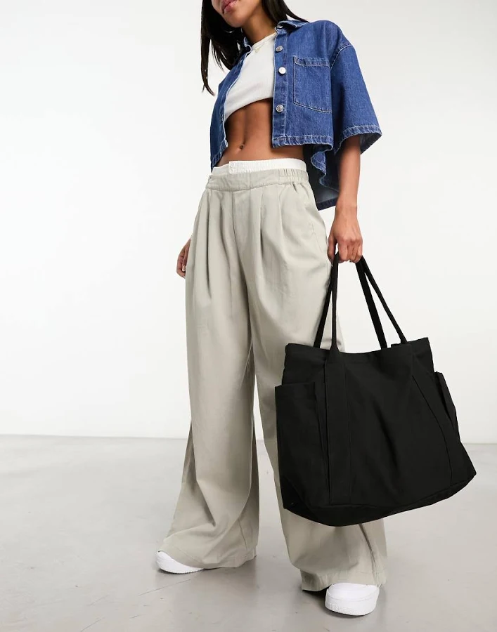 bag ASOS Design Oversized Heavyweight Canvas Tote Bag ASOS $24.99