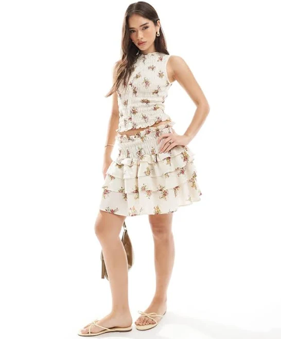 skirt ASOS Shirred Rara Mini Skirt ASOS $17.09