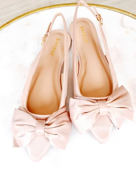 shoes Audrey Nude Bow Ballet Flats Confetti Boutique $34