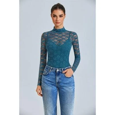 bodysuit Avidlove Women's Lace Turtle Neck Bodysuit Target $29.99