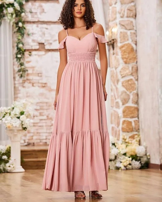 dress BABARONI Spaghetti Strap Tiered Chiffon Dress Babaroni.com $107.1