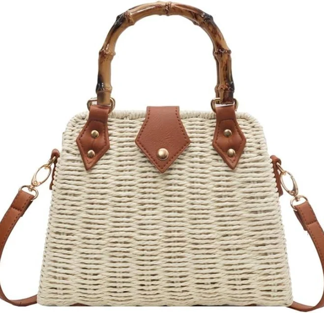 bag Bamboo & Wicker Crossbody Bag eBay $26.99