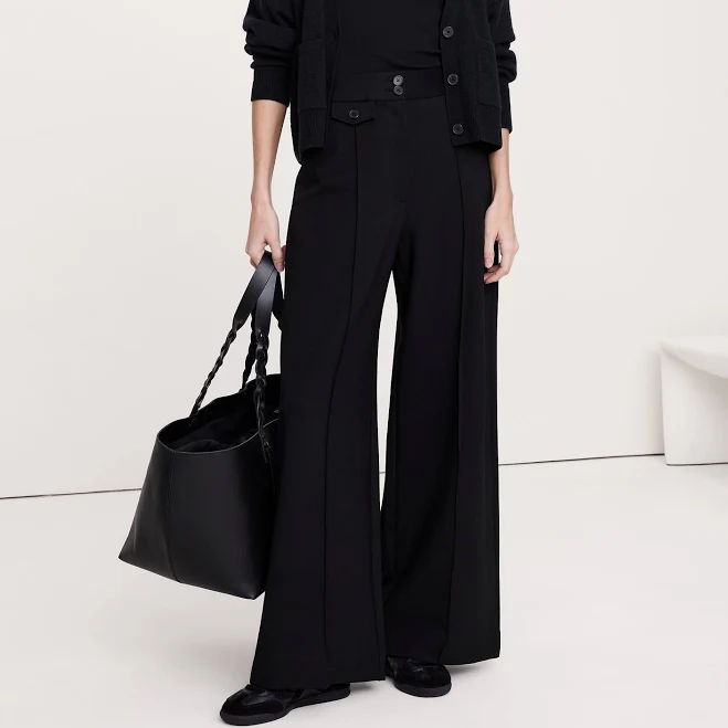 pants Banana Republic Women's High-Rise Wide-Leg Drapey Ponte Pants Banana Republic $94.99