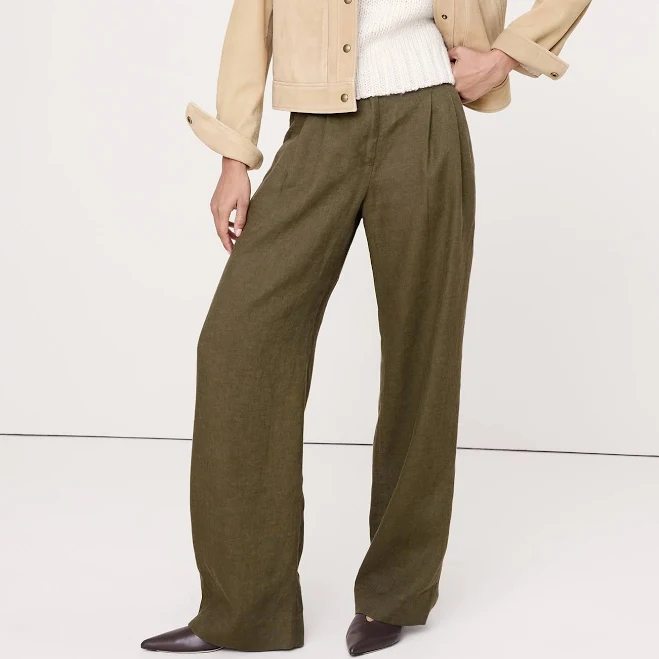 bottom Banana Republic Women's Soho Wide-Leg Linen Pants Banana Republic $140