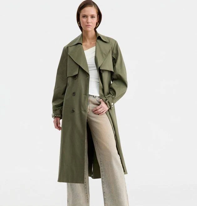 trench coat Bar III Women's Belted Oversized-Sleeve Trench Coat Lyst $45.33