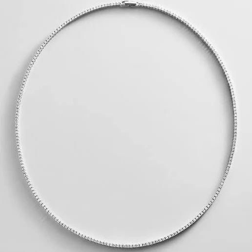 accessory Baublebar Billie Silver Tennis Necklace BaubleBar $160