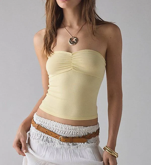 tube top BDG Carla Sweetheart Neckline Ribbed Knit Tube Top Urban Outfitters $25