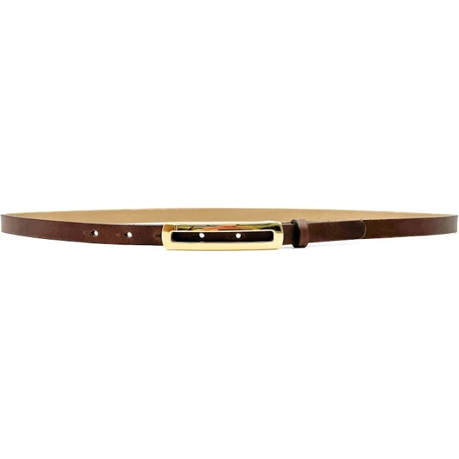 accessory Bella Italian Leather Belt with Gold Buckle Streets Ahead USA $130