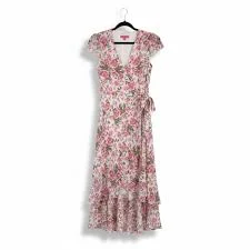 dress Betsey Johnson Floral Midi Wrap Dress eBay $75