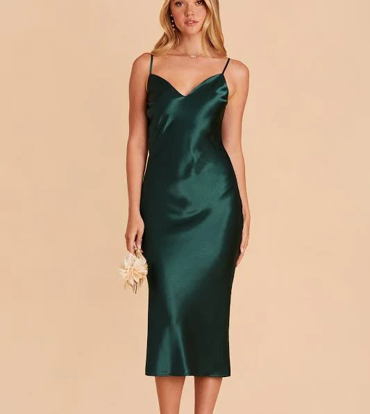 dress Birdy Grey Lauren Satin Midi Bridesmaid Dress Birdy Grey $99
