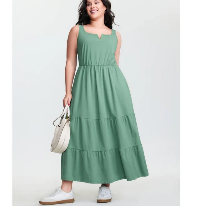 dress BloomChic Women's Plus Size Stretchy Tiered Flowy Maxi Dress BloomChic $32.9