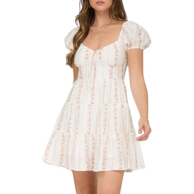 dress Blu Pepper Floral Print Puff Sleeve Minidress Nordstrom $79