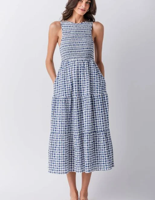 sundress Bluebell Gingham Maxi Dress Social Threads $139