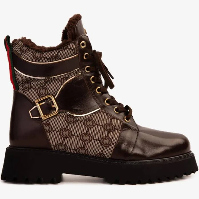 shoes Boston Leather Lace-Up Ankle Boots with Side Zipper Vinci Leather Shoes $295