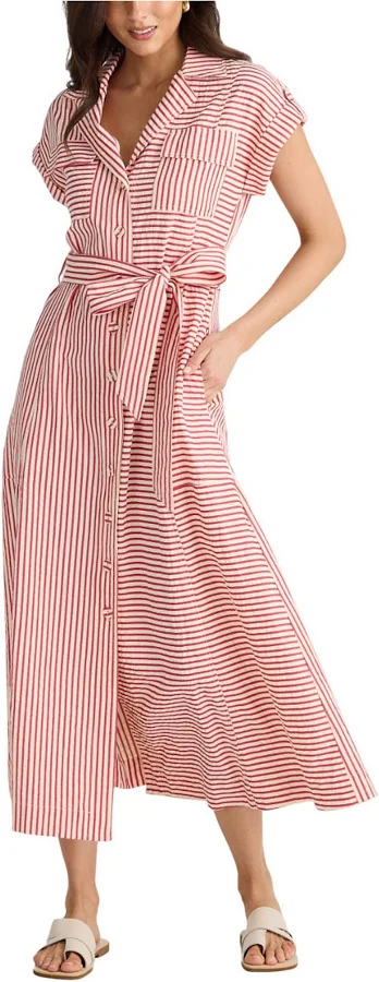 dress Brave+True Women's Portia Stripe Maxi Shirtdress Dillard's $154