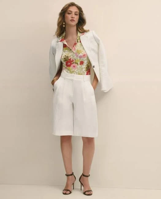 culottes Brooks Brothers Women's Linen Blend Culotte Shorts Brooks Brothers $102.99