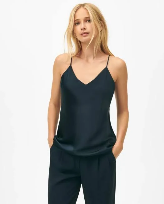 top Brooks Brothers Women's Washable Silk Charmeuse V-Neck Camisole Brooks Brothers $103.5