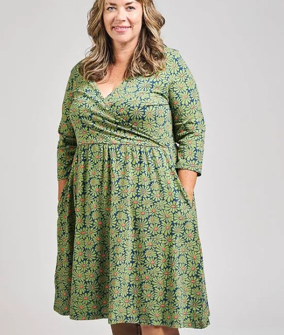 dress Callie Long Sleeve Floral Wrap Dress Mata Traders $84