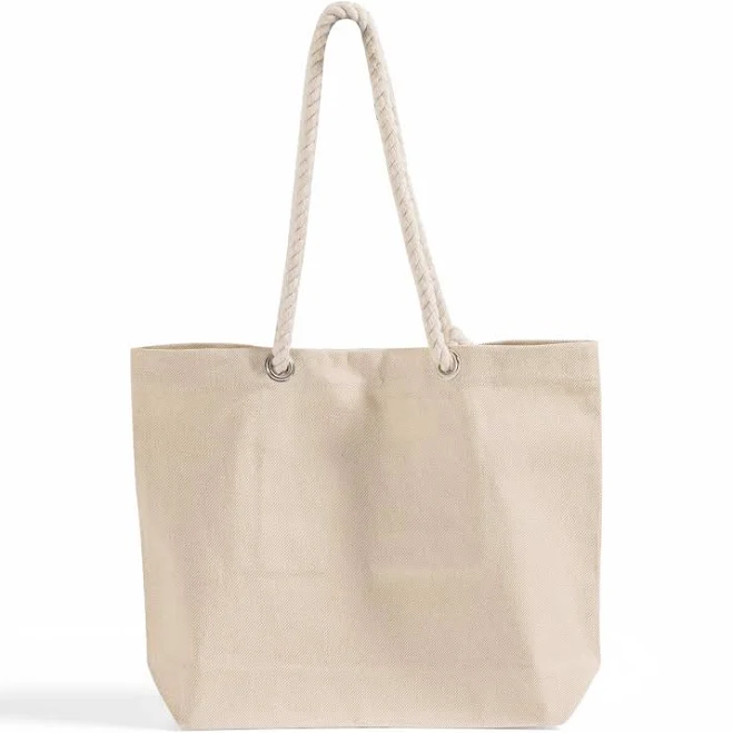 bag Canvas Beach Tote Bag with Rope Handles ToteBagFactory $4.98