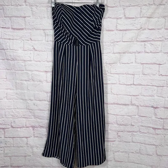 jumpsuit Charlotte Russe Striped Strapless Jumpsuit Whatnot $15