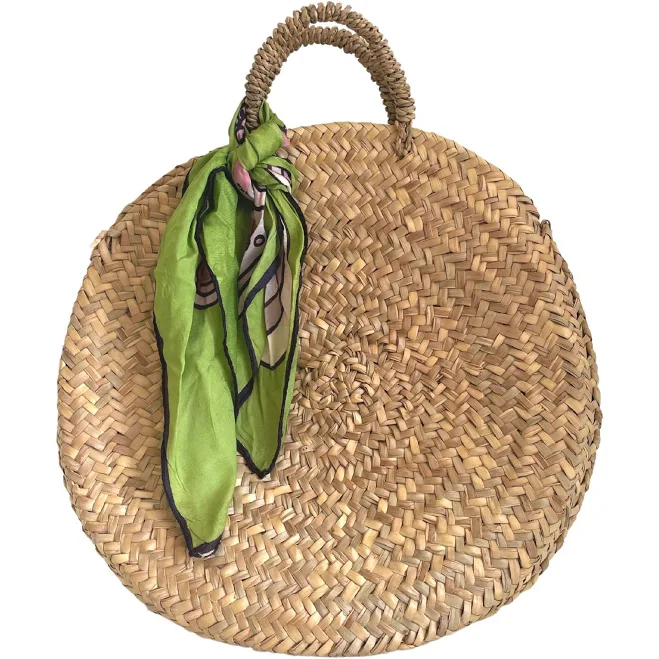 bag Chic & Circular Straw Handbag with Top Handle Etsy - Seller $40