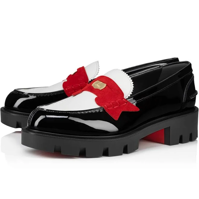 shoes Christian Louboutin Women's Penny Lug Calf Leather Loafers Christian Louboutin $1095