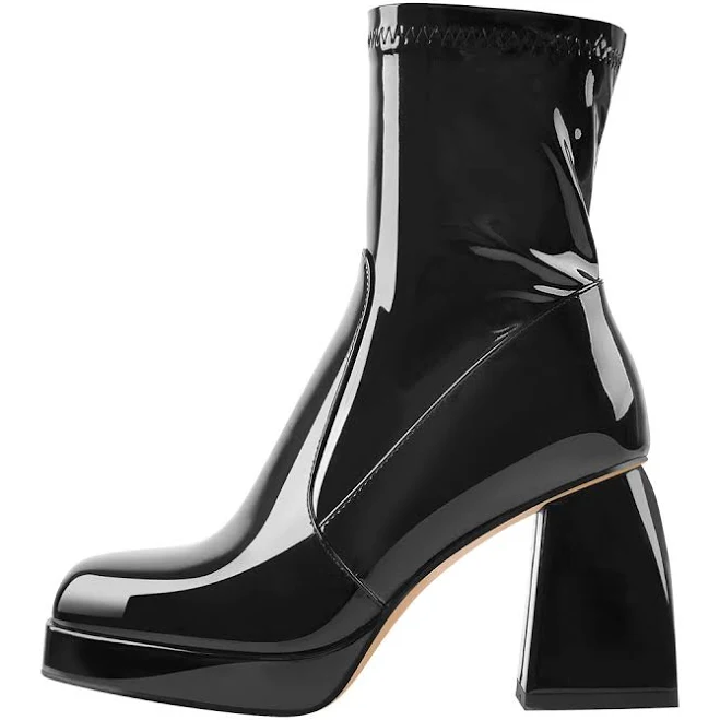boots Chunky Heel Platform Ankle Boots Onlymaker $79.99