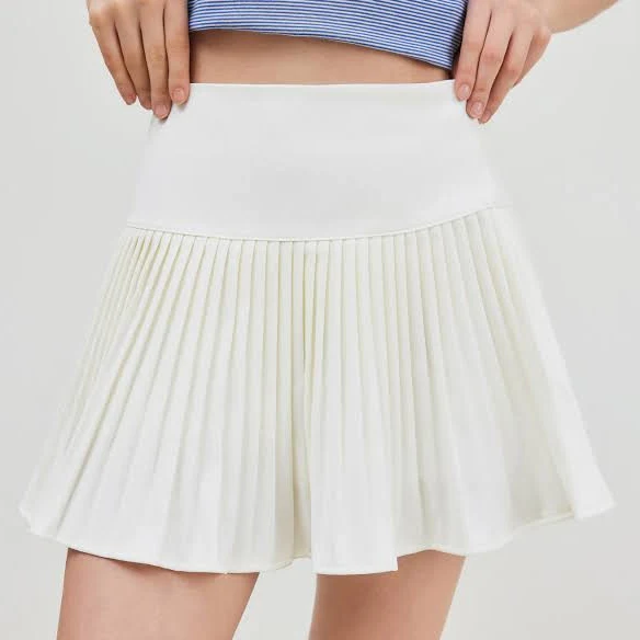 skirt CIDER Women's Mid-Rise Pleated Preppy Woven Solid Mini Skirt Date Night Cider $29.9
