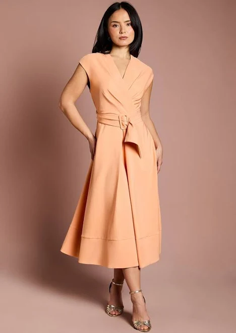 dress Coast Women's Petite Belted Crepe Dress boohoo USA $166.6