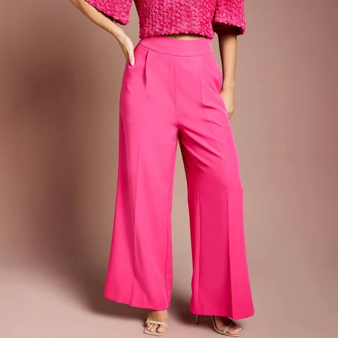 pants Coast Women's Wide Leg Crepe Trousers boohoo USA $77