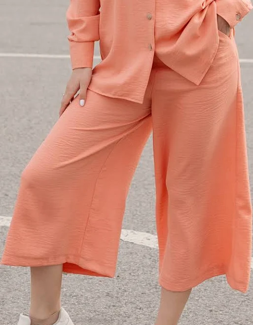 culottes Coral culottes made of fine linen Size 2, 4, 6, 8, 10 US eBay - ladylike_ua $36.25