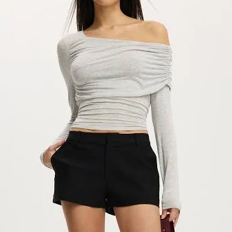asymmetric neck top Cotton On Women's One Shoulder Base Layer Long Sleeve Next USA $18