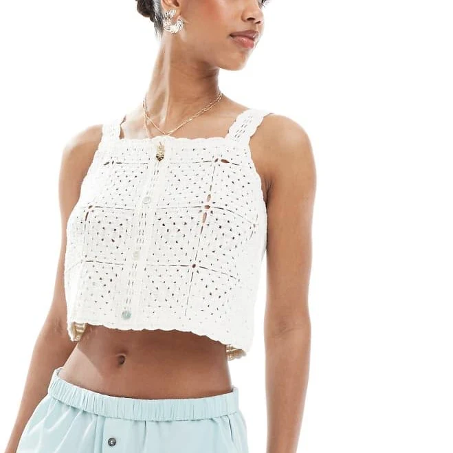 crop top Crochet Cropped Top ASOS $38.25