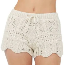 shorts Crochet Knit Scallop Edge Shorts ShopSimon $32.9