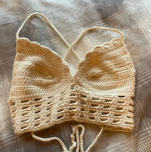 top Cropped Handmade Crochet Top Etsy - Seller $38.99