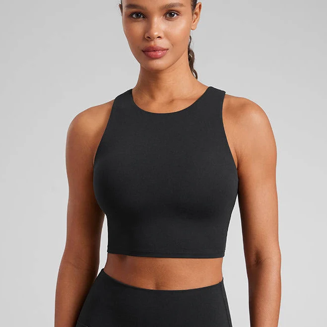 top CRZ Yoga Women's Yoga Low Support Butterluxe Tank High Neck Racerback crz yoga $30