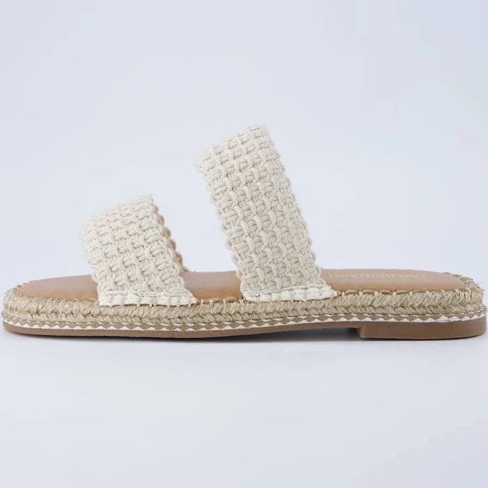 shoes Cushionaire Women's Bhendi Espadrille Slide Sandal – Double Strap with Jute-Wrapped Sole & Cushioned Footbed Cushionaire $39.99