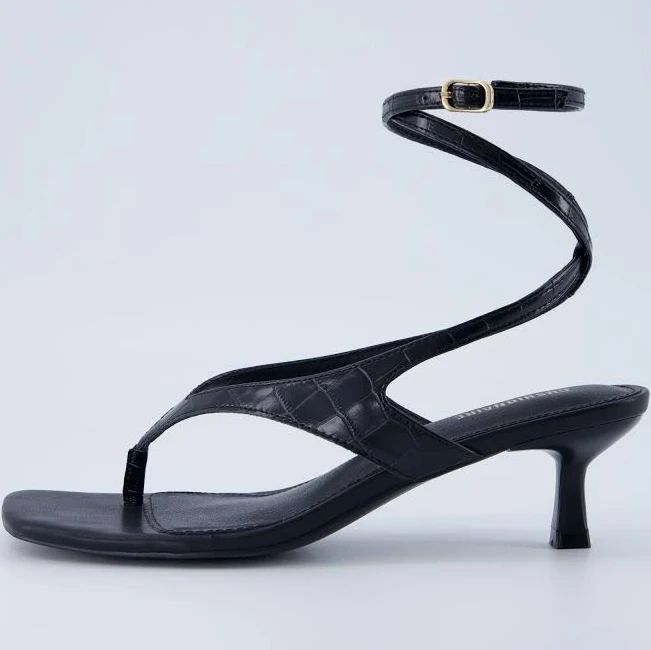 shoes Cushionaire Women's Martini Strappy Kitten Heel Thong Sandal Cushionaire $44.99