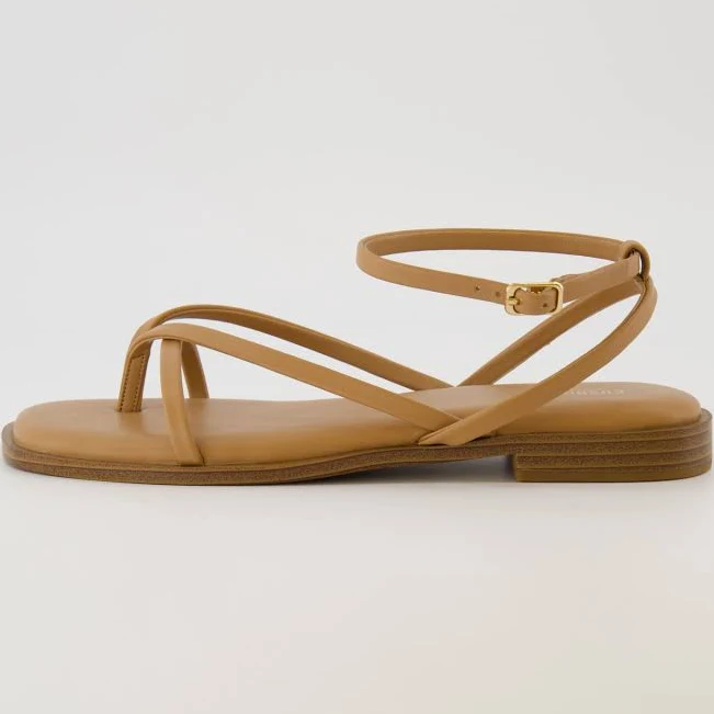 shoes Cushionaire Women's Vida Strappy Flat Sandal with Memory Foam Cushionaire $39.99