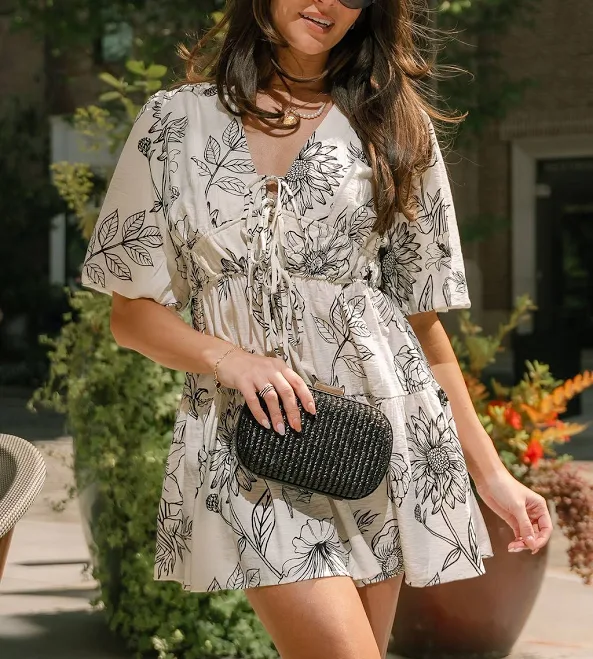 dress Dalia Floral Mini Dress Lizard Thicket Boutique $66.5