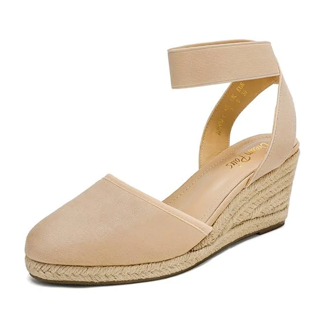 shoes Dream Pairs Closed Toe Espadrille Wedge Sandals Dream Pairs $45.99