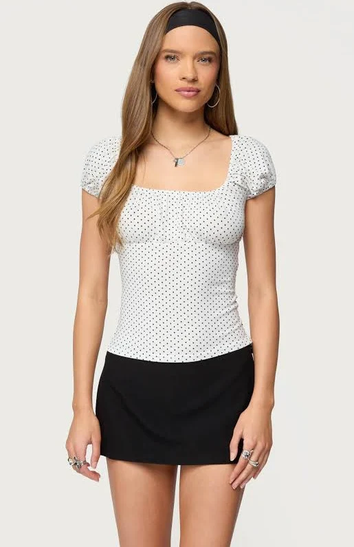 blouse Edikted Women's Stefania Polka Dot Top PacSun $22.8