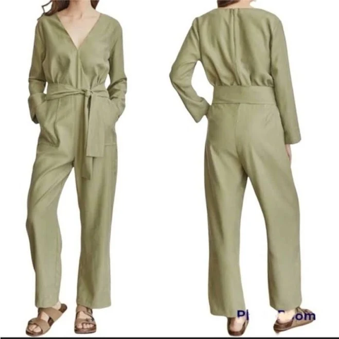 jumpsuit Elizabeth & James Utility Sage Olive Army Green Jumpsuit Xxl eBay $100