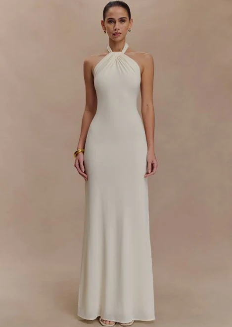 dress Elyna Slinky Halter Maxi Dress meshki.us $105