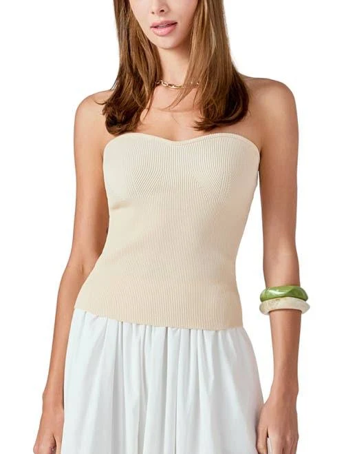 tube top Endless Rose Women's Hana Fitted Knit Tube Top Nordstrom $55